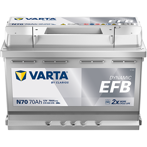 Аккумулятор автомобильный Varta Dynamic EFB Start-Stop N70 6СТ-70 Ач обр.