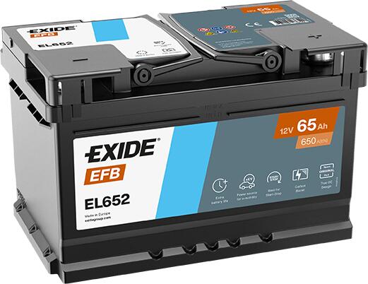 Автомобильный аккумулятор EXIDE EFB EL652 65 Ач