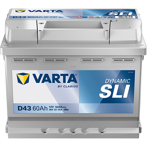 Аккумулятор автомобильный Varta Dynamic SLI D43 6СТ-60 Ач прям.