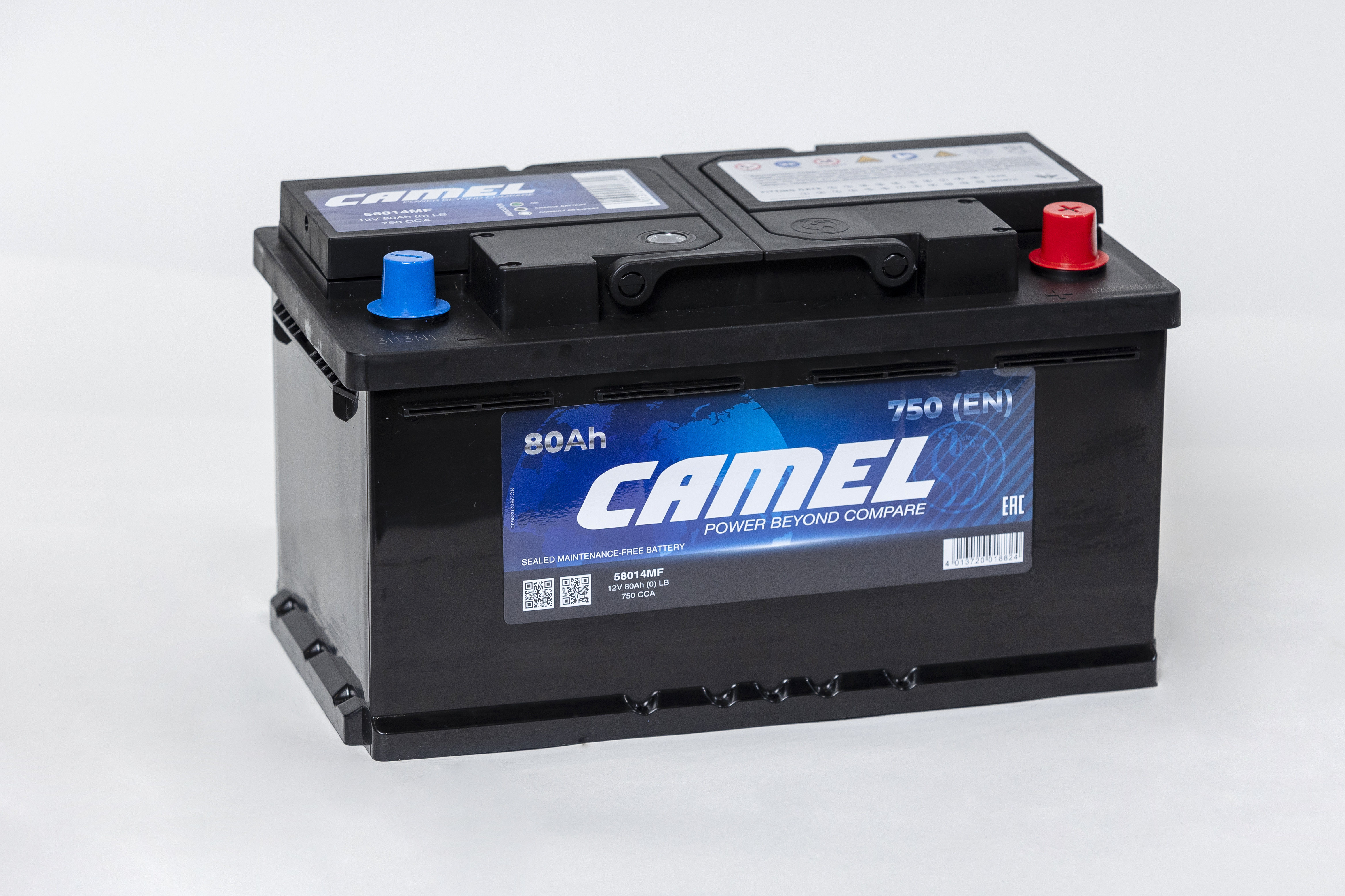 Аккумулятор автомобильный CAMEL 58014mf 80Ah 750A ОП