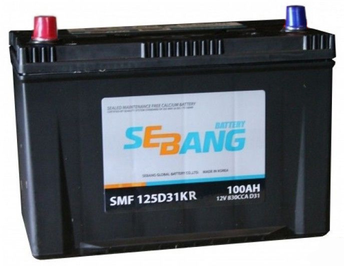 Аккумулятор автомобильный SEBANG SMF 125D31KR 6СТ-100 Ач прям.