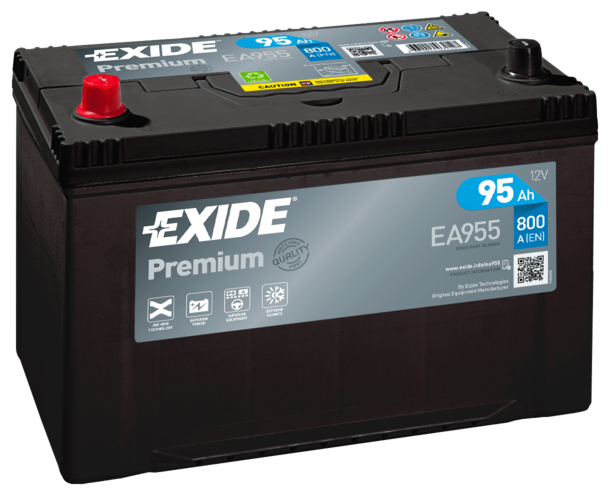 Аккумулятор автомобильный Exide Premium EA 955 6СТ-95 Ач пп