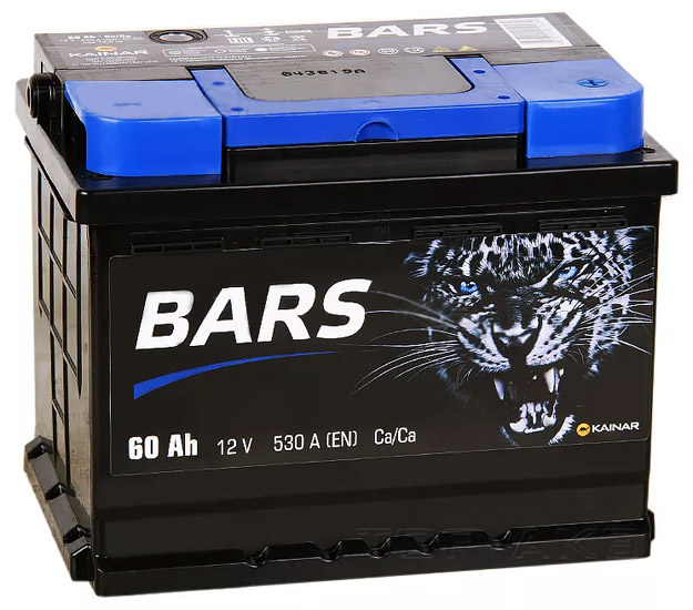 Аккумулятор автомобильный Bars 6СТ-60 обр. (низкий)