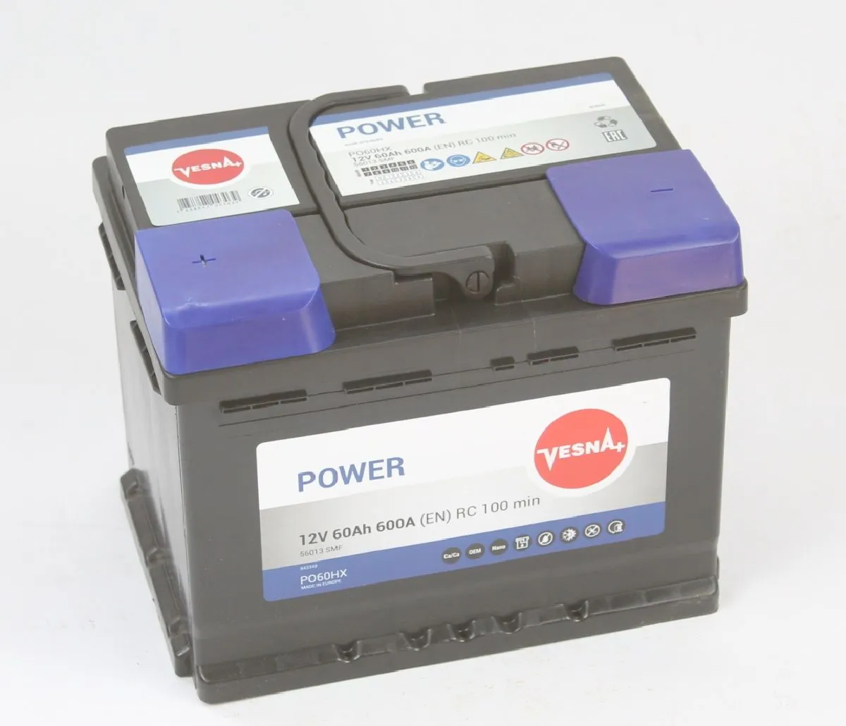 Аккумулятор автомобильный VESNA Power 60Ah 600A ПП (242х175х190) L2