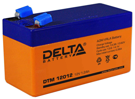 Аккумулятор Delta DTM12012 12V 1.2 Ач