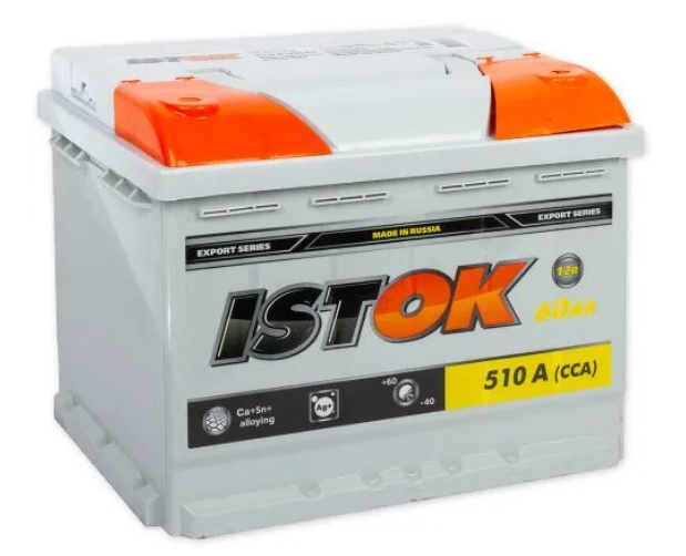 Аккумулятор автомобильный ИСТОК 60Ah 510A ОП (242х175х190) L2