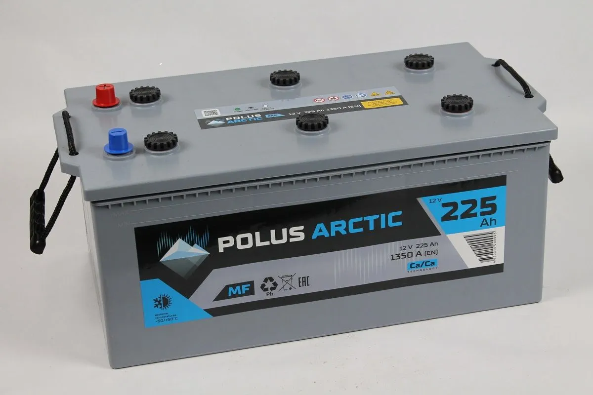 Аккумулятор грузовой POLUS ARCTIC 6СТ-225MF 225А.ч 1350А ОП (518х274х232) D6