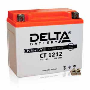 Аккумулятор Delta МОТО CT 1212 (YTX14-BS, YTX12-BS) 12 Ач