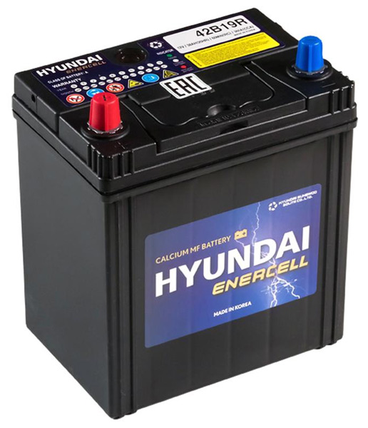 Аккумулятор автомобильный Hyundai CMF 42B19R 6СТ-38 Ач прям.