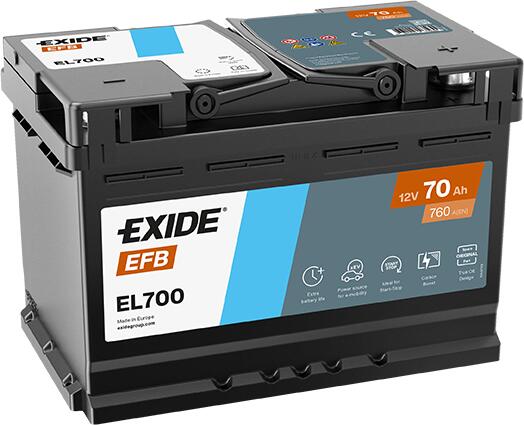 Аккумулятор автомобильный Exide EFB EL700 6СТ-70 Ач обр. (Start-Stop)