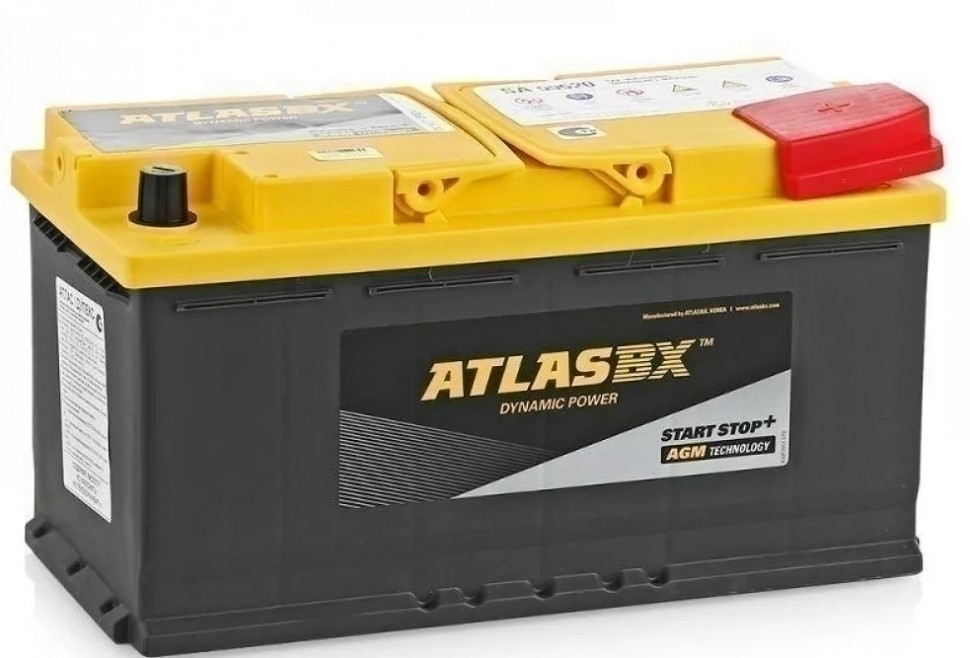 Аккумулятор автомобильный ATLAS AGM SA 60520 105Ah 950A ОП (393x175x190) L6