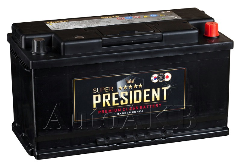 Аккумулятор автомобильный Super President 59218 6СТ-92 Ач обр.