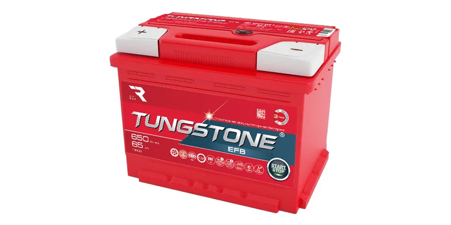 Аккумулятор автомобильный TUNGSTONE EFB 65Ah 650A ПП (242x175x190) L2