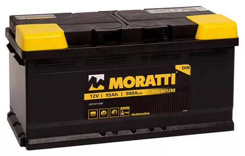 Аккумулятор автомобильный Moratti 6СТ-95 Ач обр. (низкий)