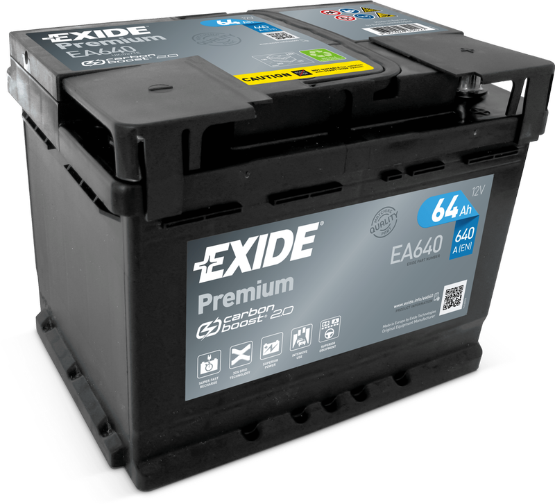Аккумулятор автомобильный Exide Premium EA 640 6СТ-64 Ач обр.