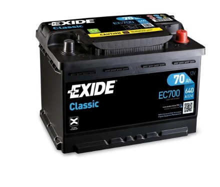 Автомобильный аккумулятор EXIDE CLASSIC EC700 70 Ач