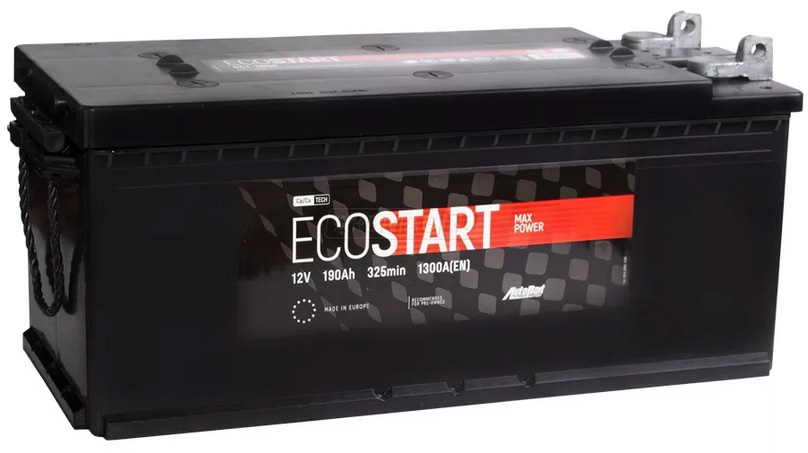 Аккумулятор грузовой Ecostart 6СТ-190 Ач прям. (болт)