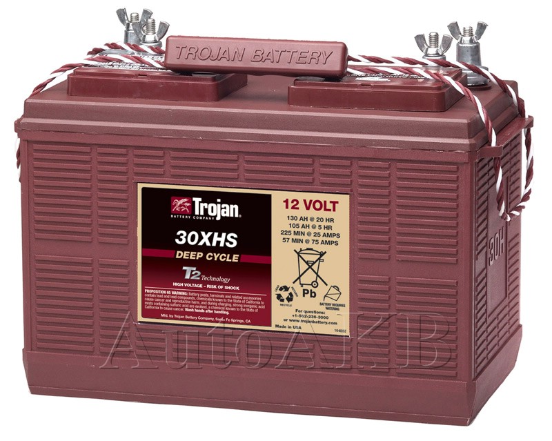 Аккумулятор тяговый Trojan 30XHS 12V (с жидким электролитом) 130 Ач