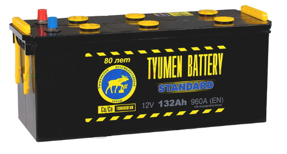 Аккумулятор грузовой TYUMEN BATTERY STANDARD 6СТ-132 Ач обр.