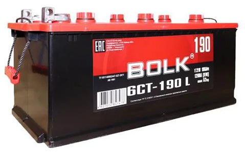 Аккумулятор грузовой BOLK AB 6СТ-190 БОЛТ