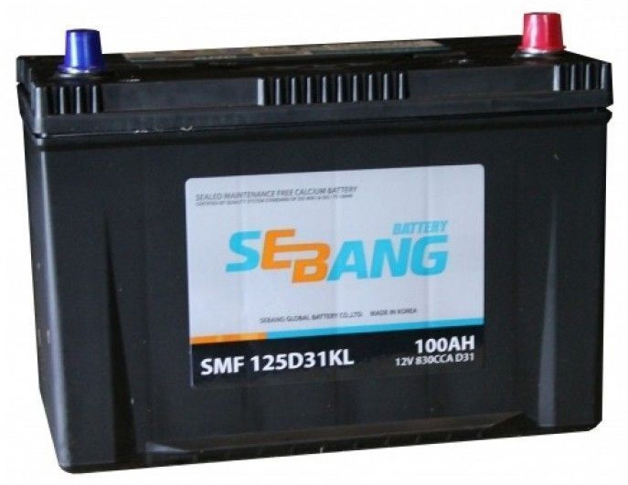 Аккумулятор автомобильный SEBANG SMF 125D31KL 6СТ-100 Ач обр.