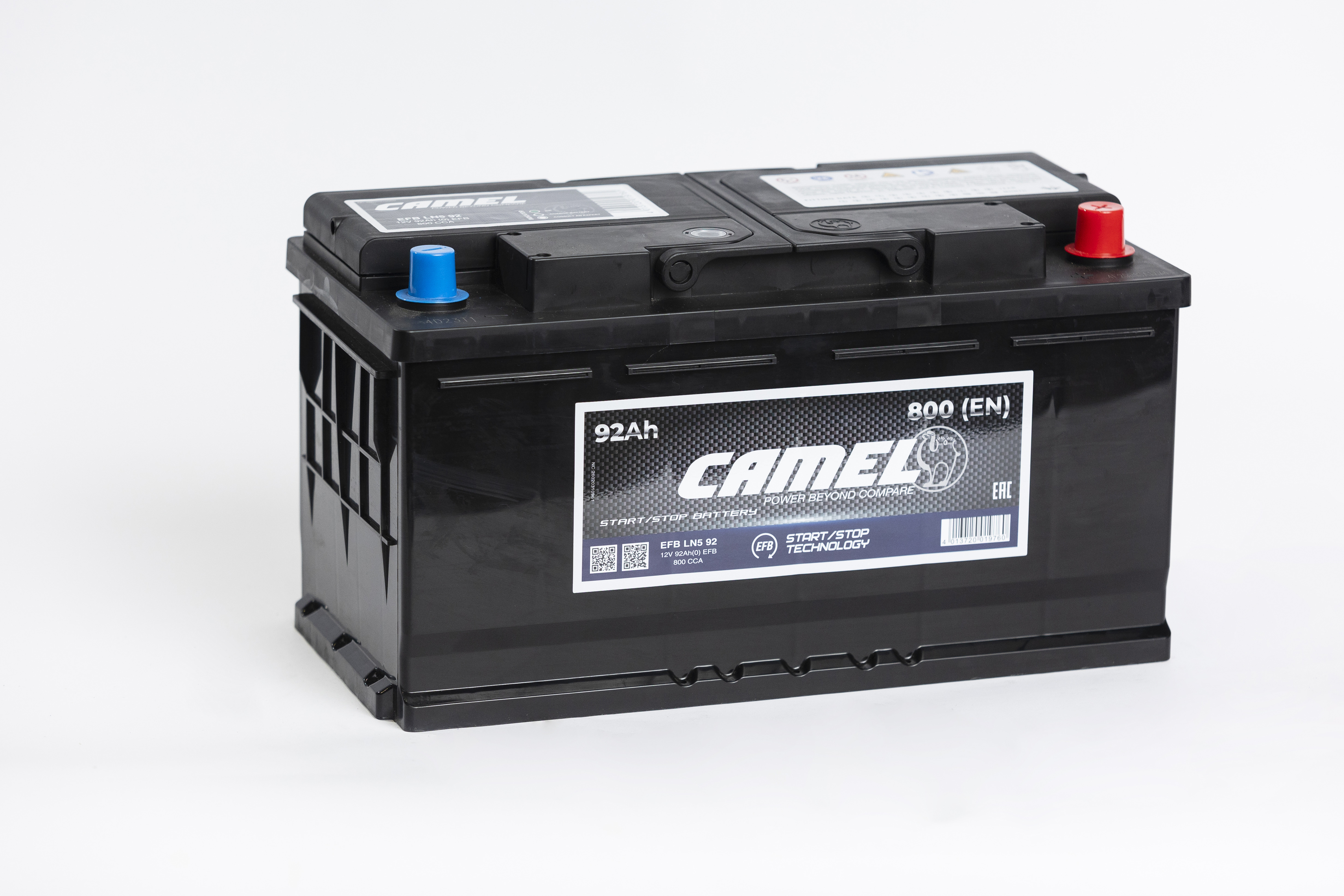 Аккумулятор автомобильный CAMEL EFB LN5 92Ah 800А ОП (353x175x190) L5
