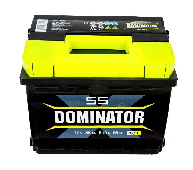 Аккумулятор автомобильный DOMINATOR 6СТ-55 Ач обр.