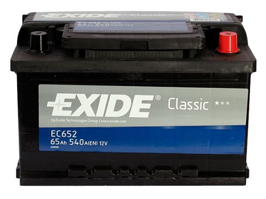 Аккумулятор автомобильный Exide Classic EC 652 6СТ-65 обр. (низкий)