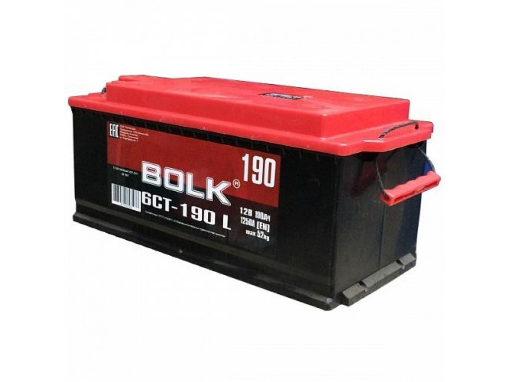 Аккумулятор грузовой Bolk Россия 6СТ-190 R+