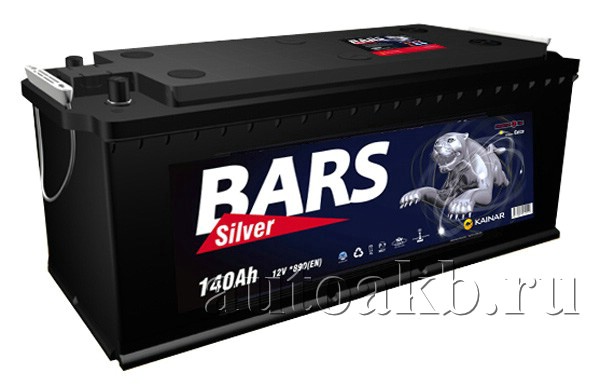 Аккумулятор грузовой Bars Silver 6СТ-140 Ач прям.