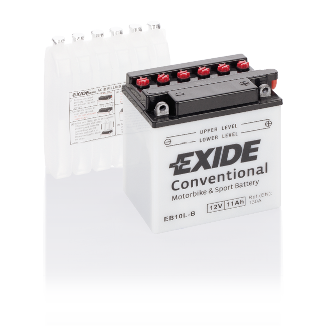 Аккумулятор мото EXIDE Conventional EB10L-B 11 Ah 130 A (135x90x145)