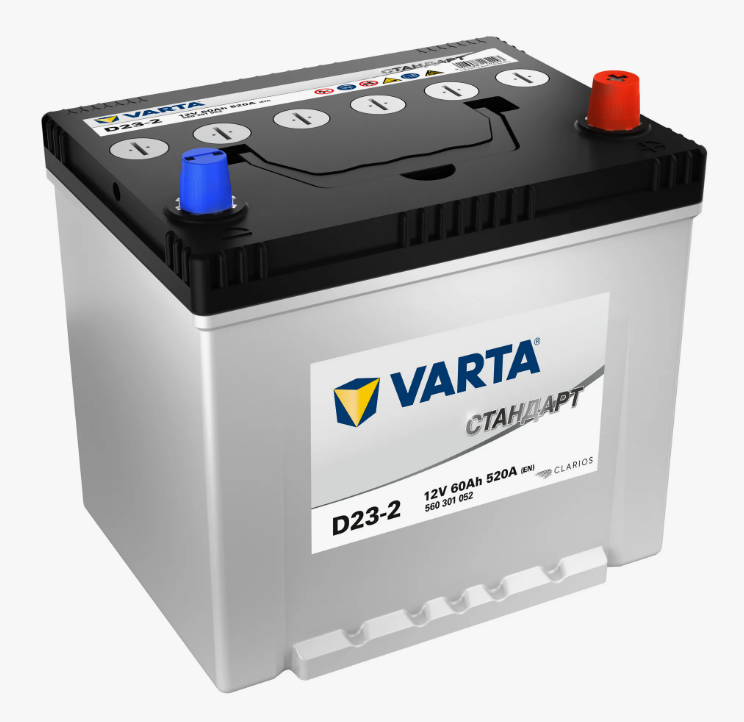 Аккумулятор автомобильный VST СТАНДАРТ 60.0 Ah 520 A D23L 6СТ-60 обр.