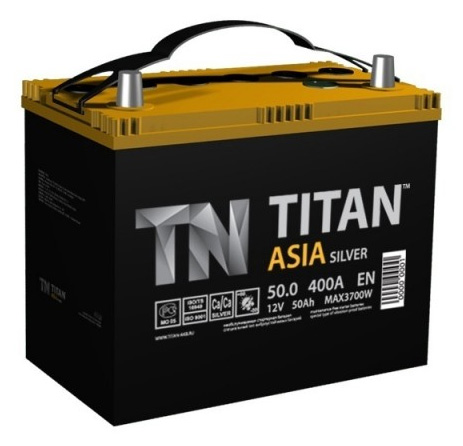 Аккумулятор автомобильный Titan Asia Silver 6СТ-50 Ач обр.