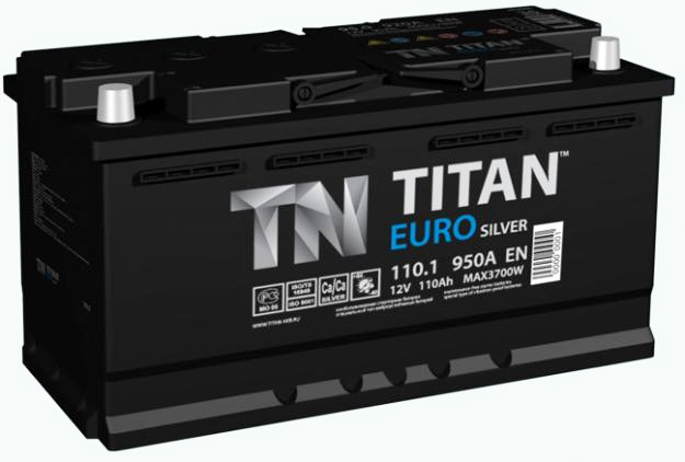 Аккумулятор автомобильный Titan Euro Silver 6СТ-110 Ач обр.