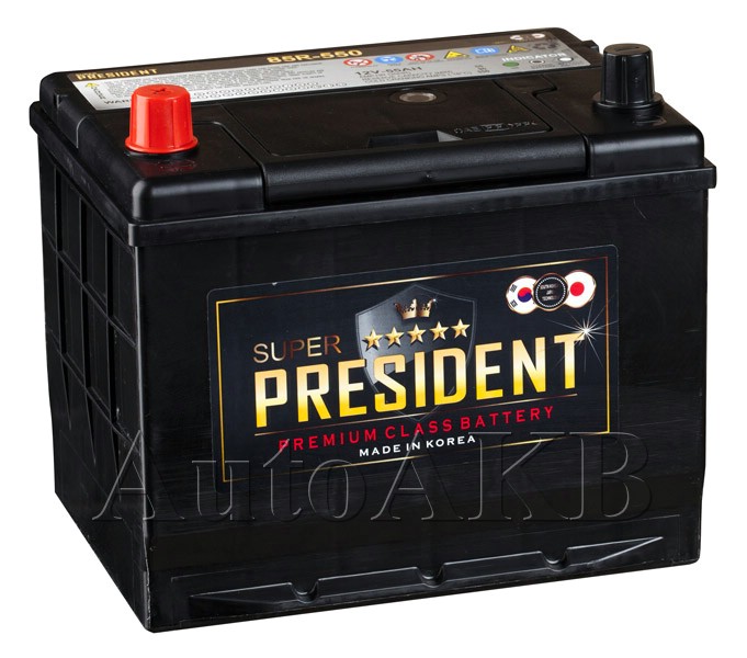 Аккумулятор автомобильный Super President 85R-550 6СТ-55 Ач прям.