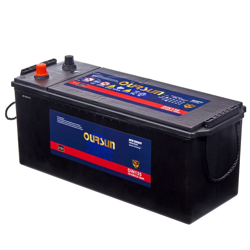 Аккумулятор грузовой OURSUN DIN135 135Ah 830A ПП (507х186х233) D4