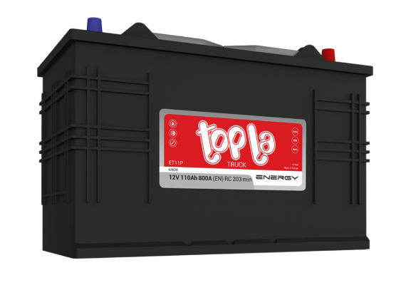 Аккумулятор TOPLA Energy Truck 110А/ч 800А ОП 61028 ET11P (177410) 610404 (345x175x238)