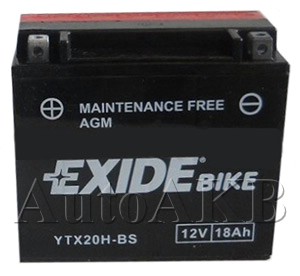 Аккумулятор мото EXIDE ETX20H-BS/YTX20H-BS