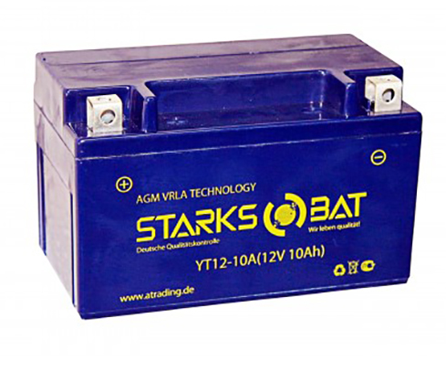 Аккумулятор мотоциклетный STARKSBAT YT12-10A (AGM) 10 Ач