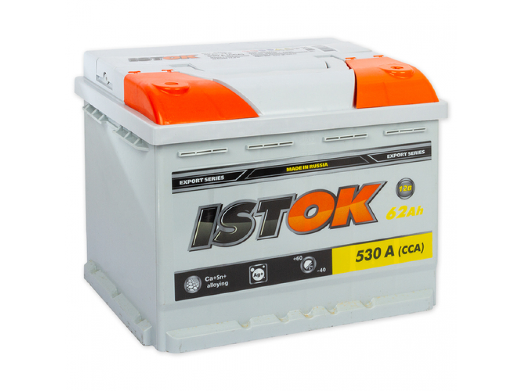 Аккумулятор автомобильный ИСТОК 62Ah 530A ОП (242х175х190) L2