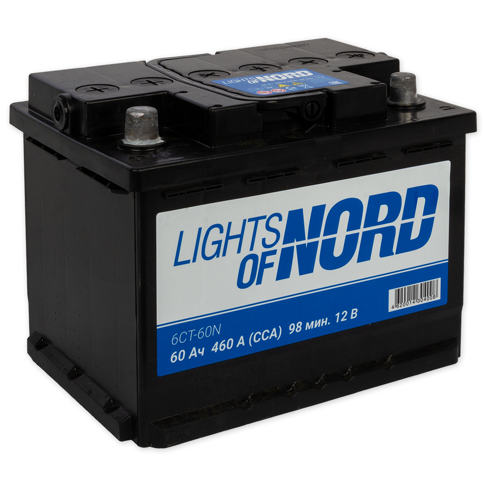 Аккумулятор автомобильный LIGHTS OF NORD 60Ah 460A ОП (242х175х190) L2