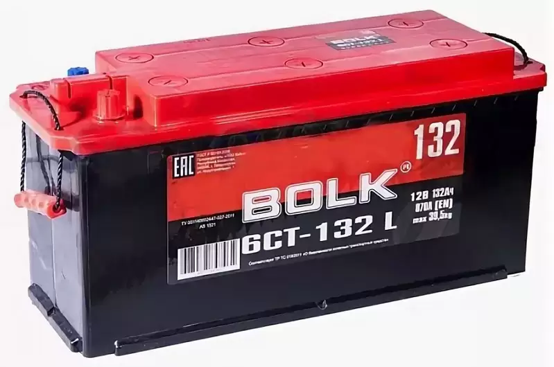 Аккумулятор грузовой BOLK Россия 6СТ-132 Ач ПП