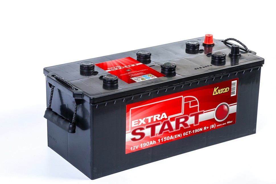 Аккумулятор грузовой Extra Start 6СТ-190 Ач прям.
