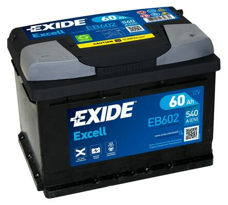 Аккумулятор автомобильный Exide Excell EB602 6СТ-60 обр. (низкий)