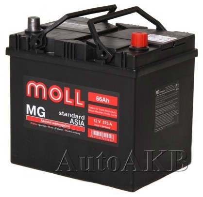 Аккумулятор автомобильный Moll MG Standard ASIA 6СТ-66 Ач обр.