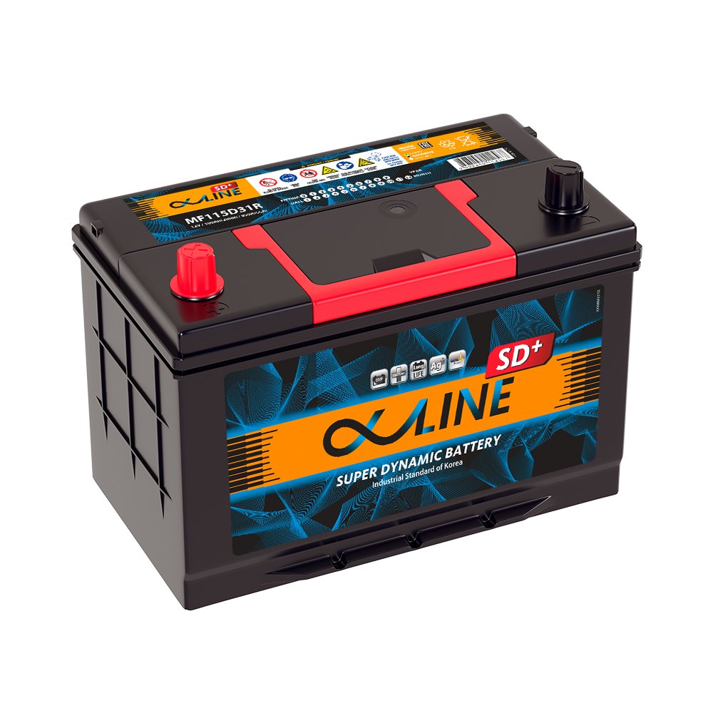 Аккумулятор автомобильный AlphaLINE SD 115D31R 6СТ-100 Ач прям.