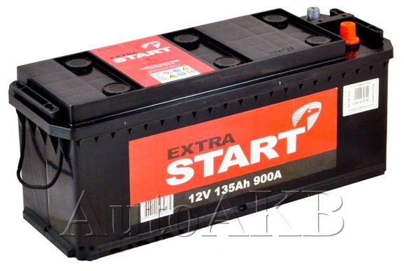 Аккумулятор грузовой Extra Start 6СТ-135 Ач прям.