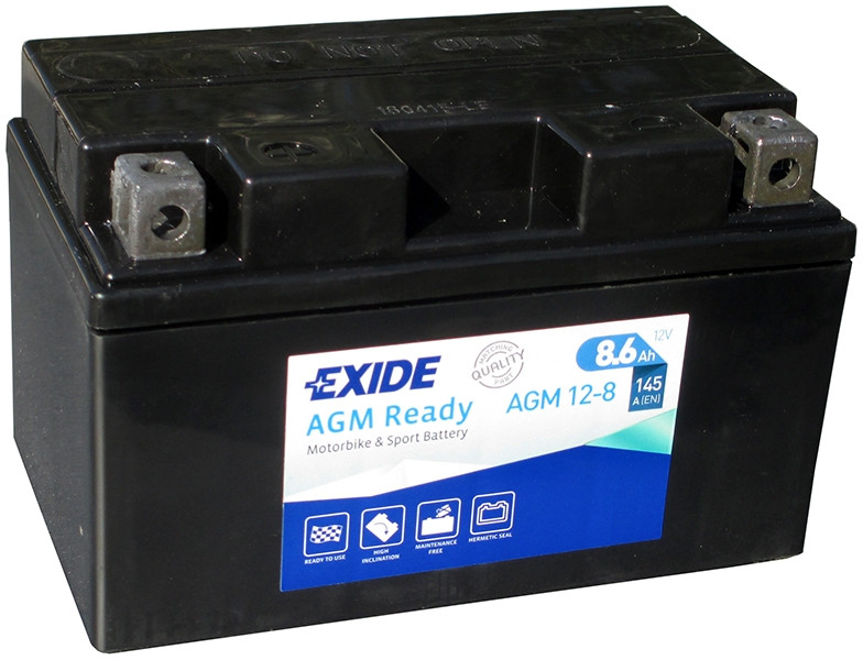 Аккумулятор мотоциклетный EXIDE AGM READY AGM12-8 9 Ач