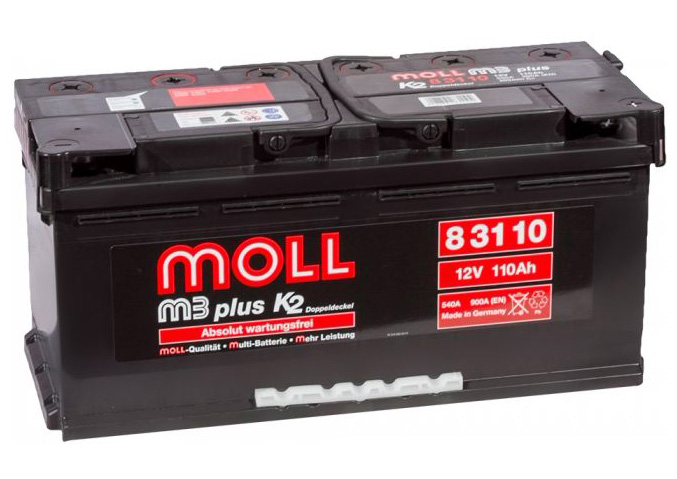 Аккумулятор автомобильный MOLL M3plus 6СТ-110 Ач обр.