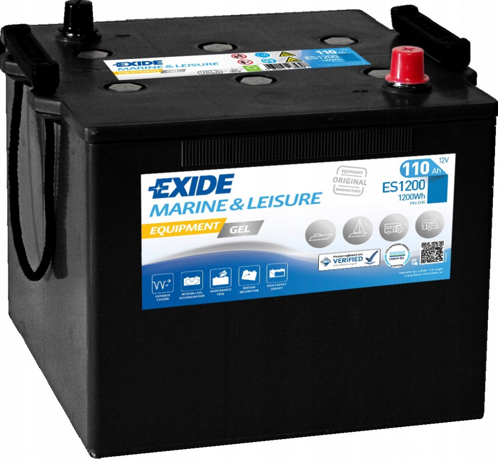 Аккумулятор лодочный EXIDE EQUIPMENT Gel ES 1200 110 Ач